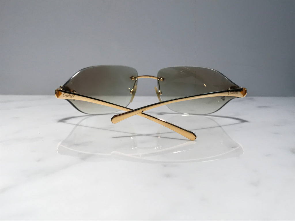 Cartier Rimless Gold Panthere Glasses Sunglasses Eyeglasses