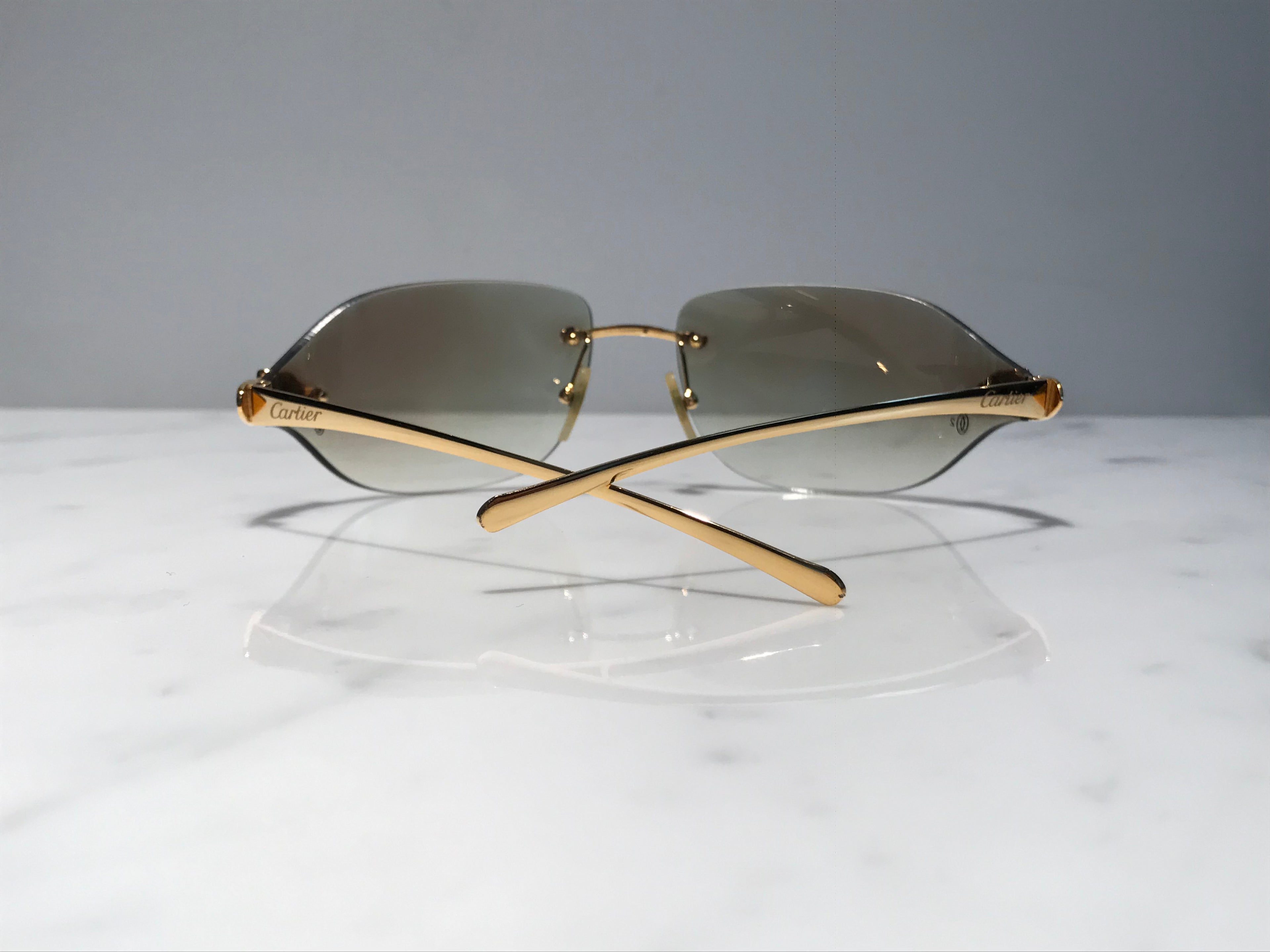 Cartier Rimless Gold Panthere Glasses Sunglasses Eyeglasses
