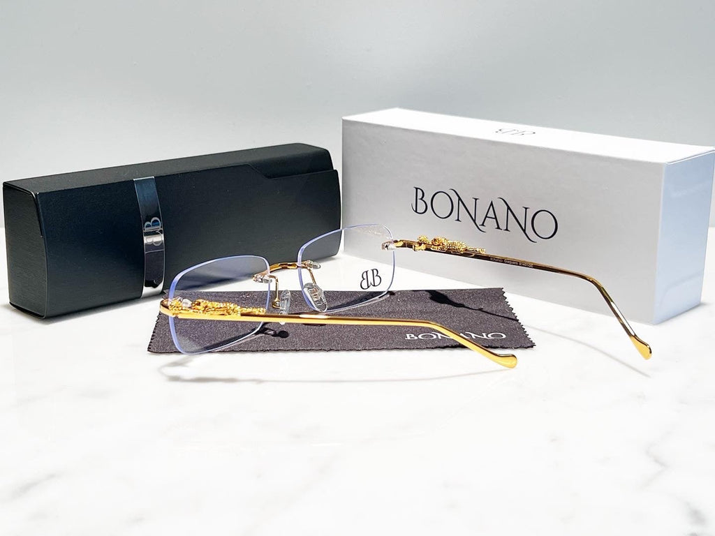Bonano Giaguaro Gold Eyeglasses Frame