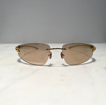 Load image into Gallery viewer, Cartier Panthere Gold Sunglasses Glasses Eyeglasses Frame Wood Buffs
