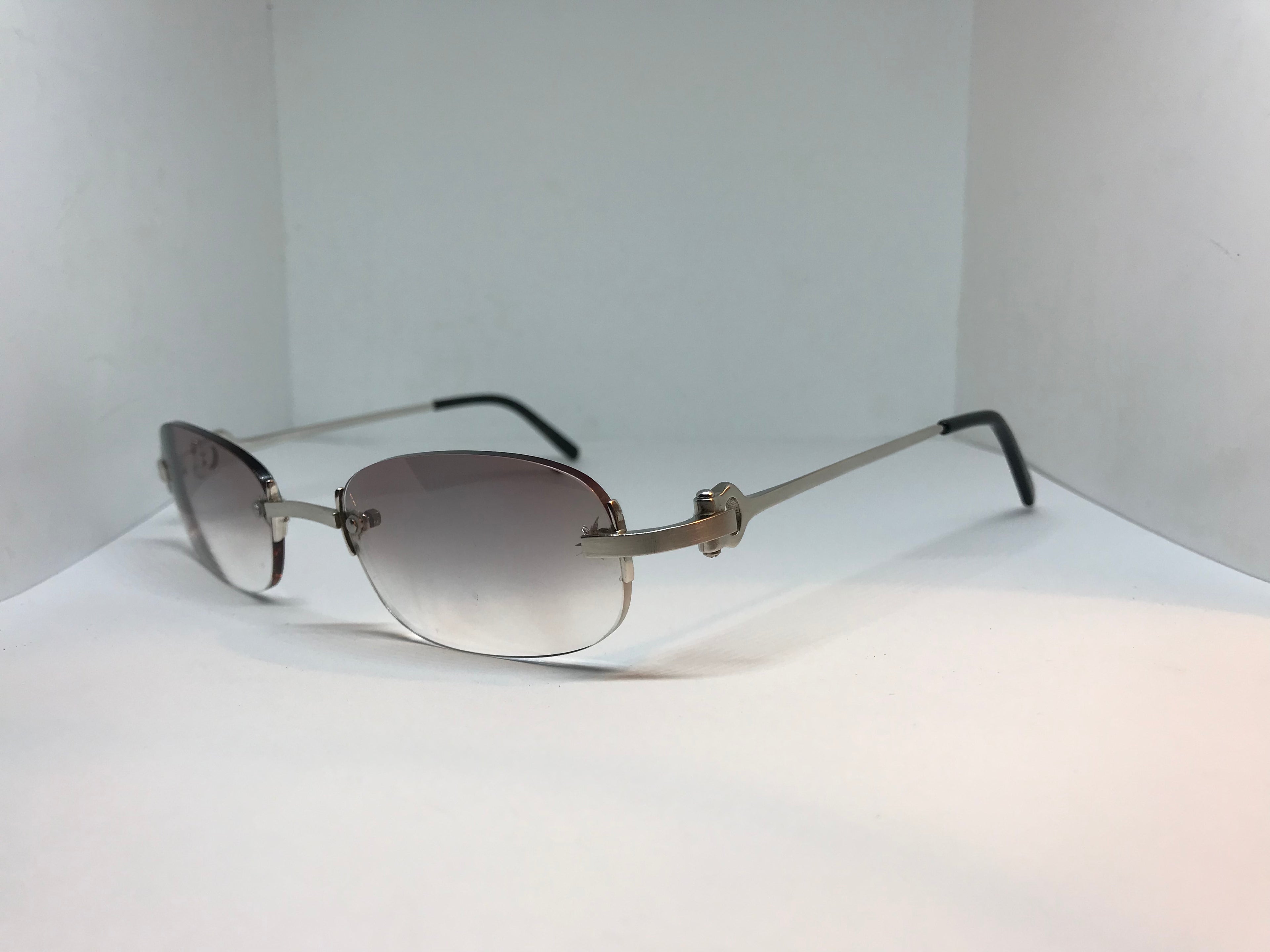 Cartier C’Decor Platinum Brushed Sunglasses Glasses - Braglia