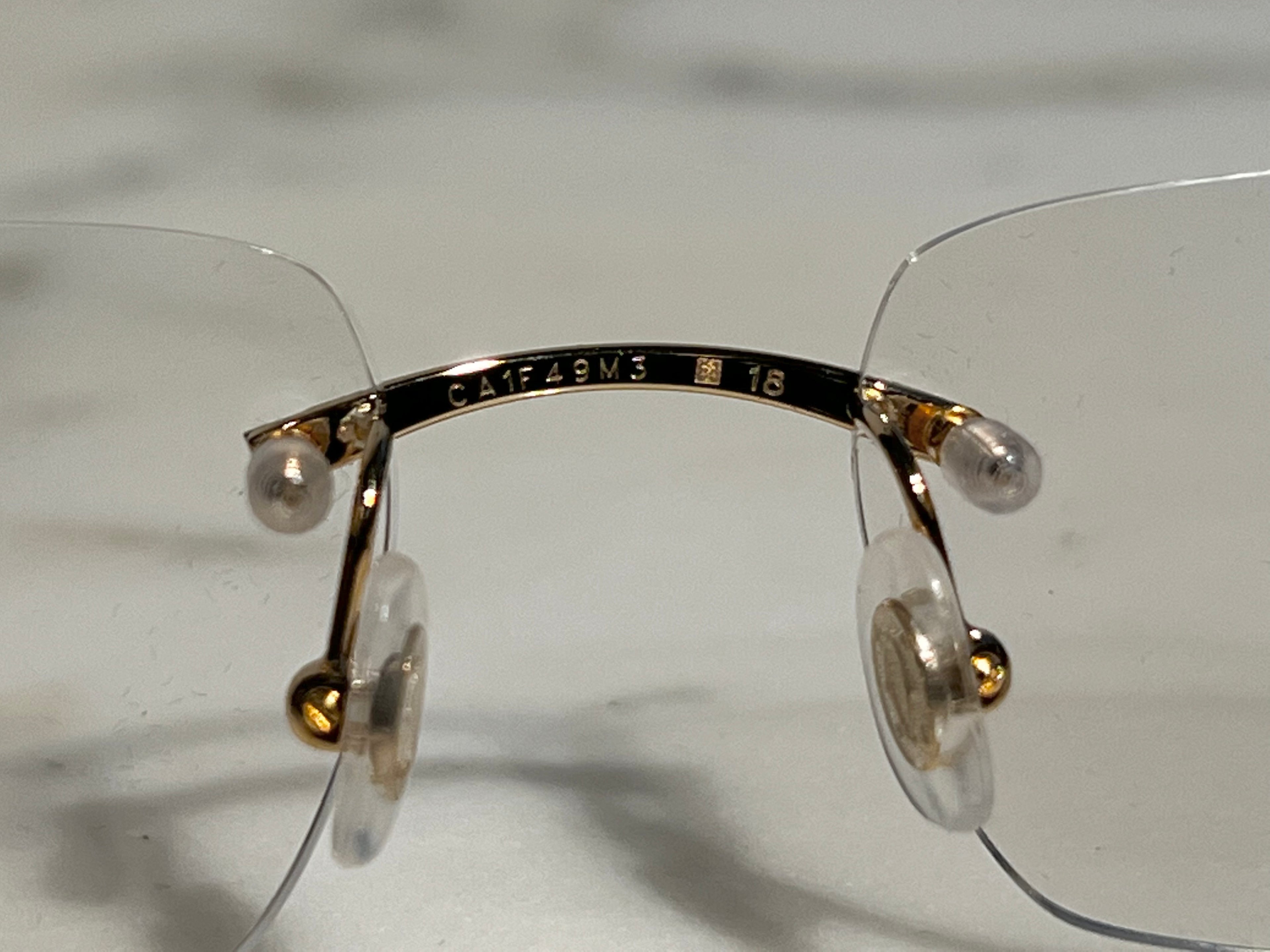 Cartier Bubinga Wood Gold Frames Sunglasses Glasses