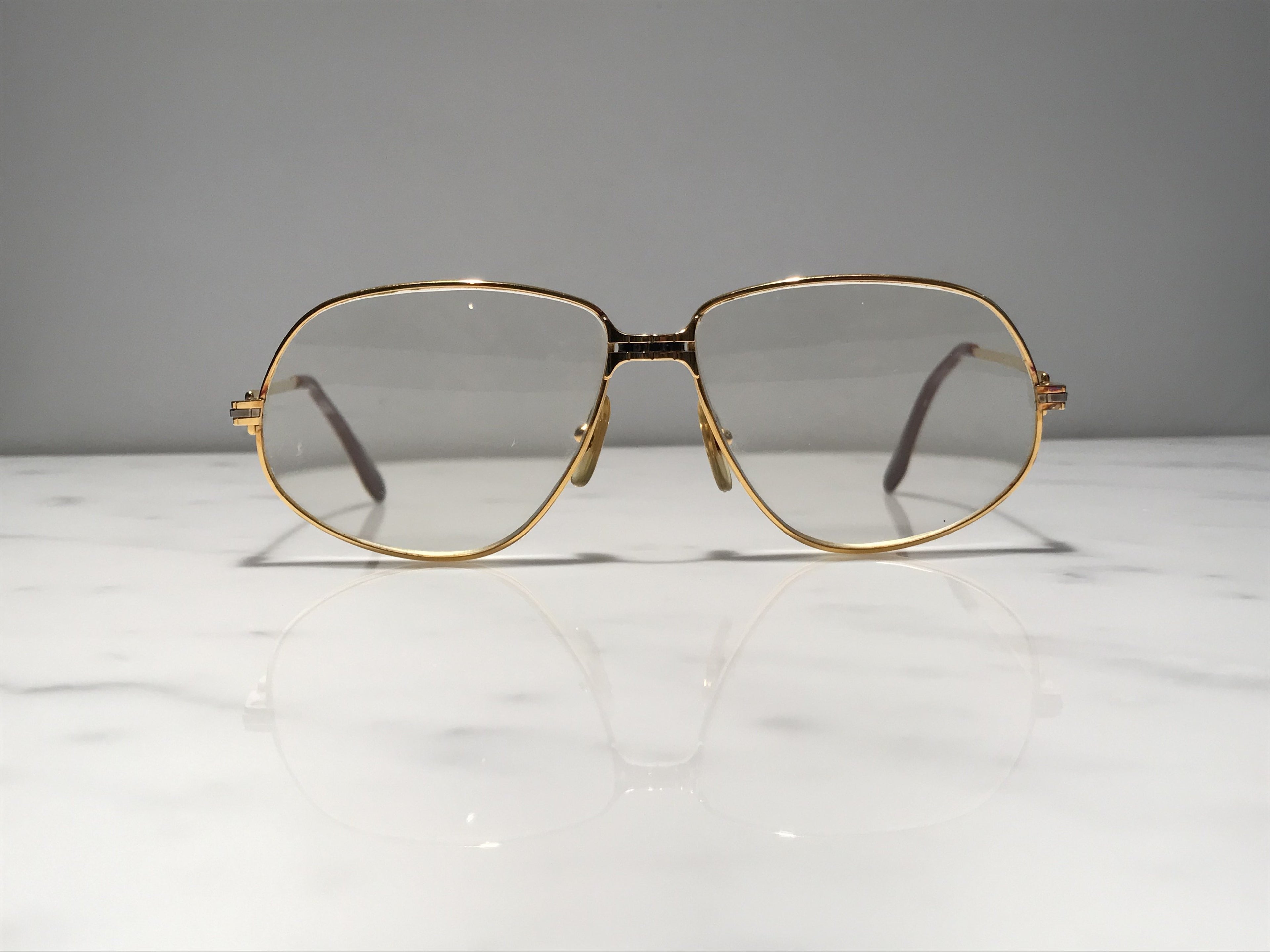 Cartier Panthere Vendome Decor Gold Vintage Sunglasses Glasses Eyeglasses Frame