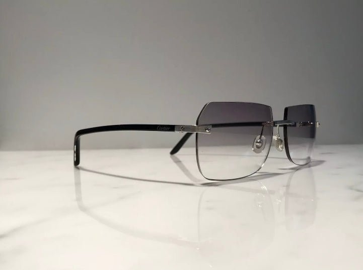 Cartier Santos rimless sunglasses frame