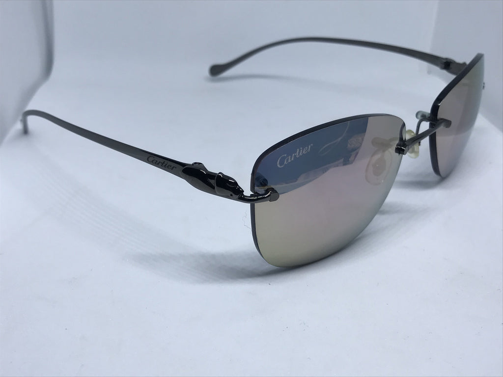 Cartier Black Titanium Panthere Sunglasses Glasses Frame - Braglia