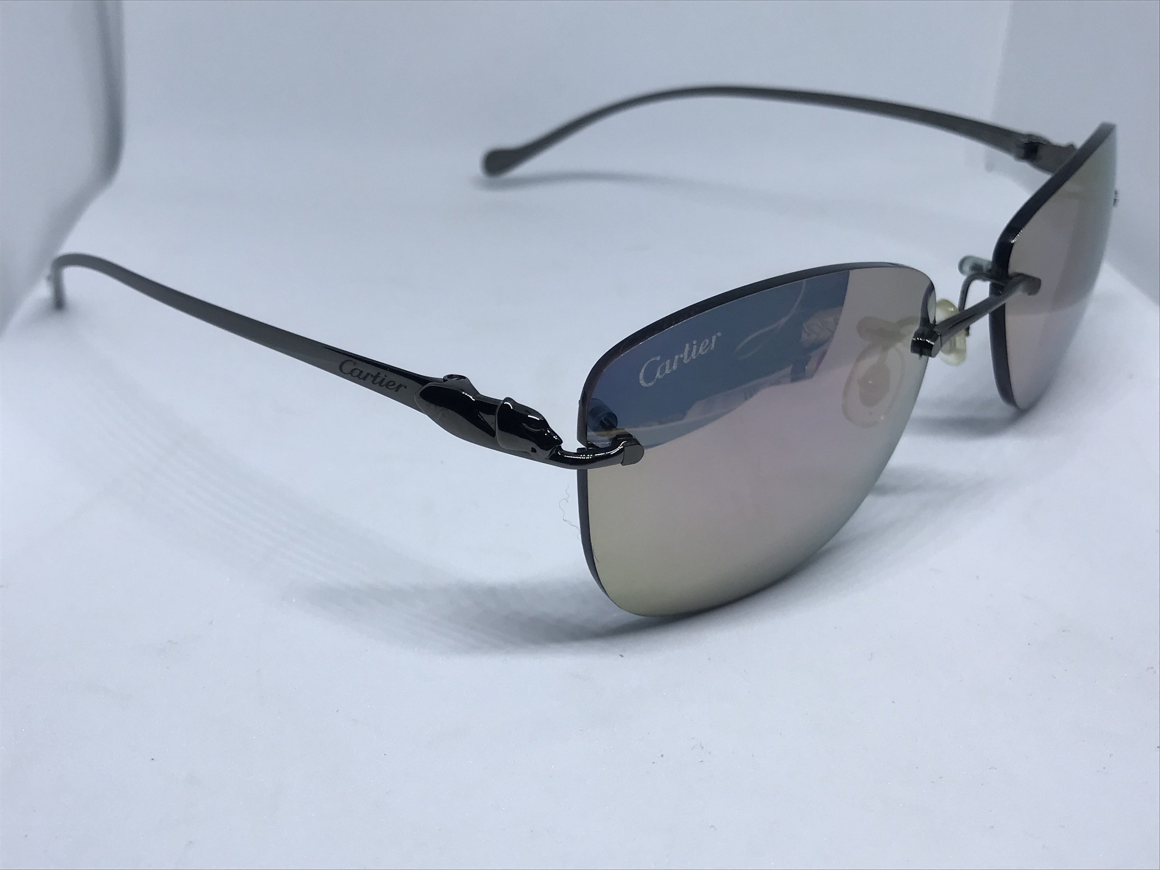 Cartier Black Titanium Panthere Sunglasses Glasses Frame - Braglia