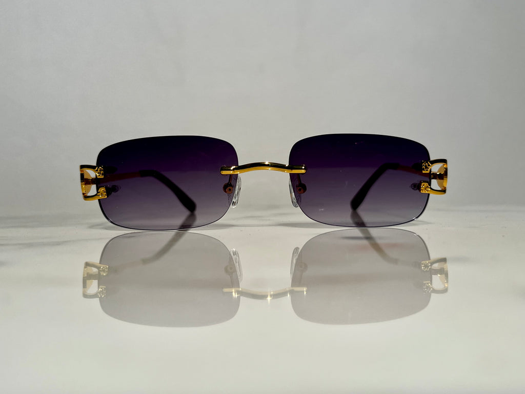 Bonano Venician Gold Rimless Sunglasses Frame