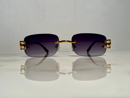 Bonano Venician Gold Rimless Sunglasses Frame