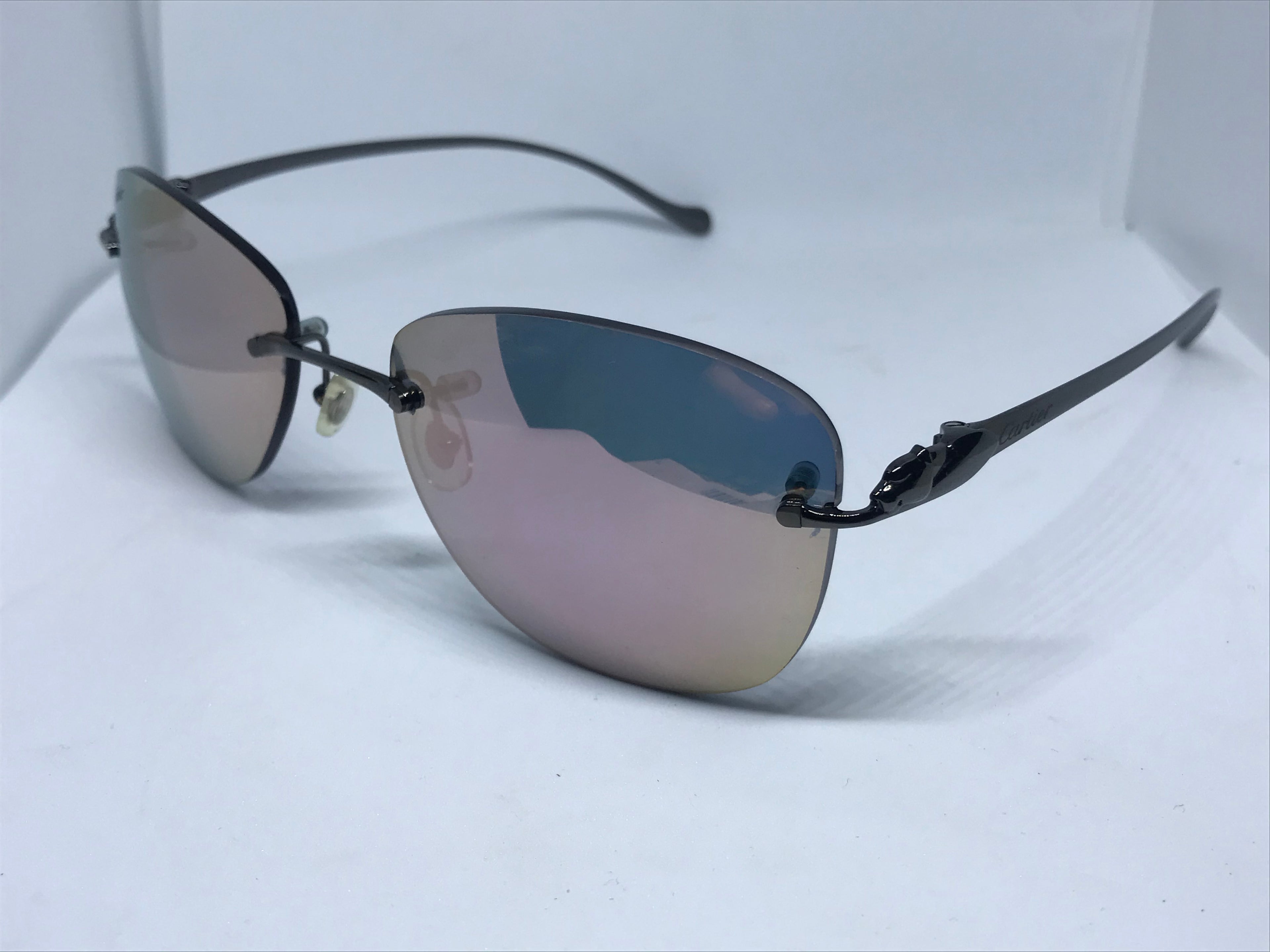 Cartier Black Titanium Panthere Sunglasses Glasses Frame - Braglia