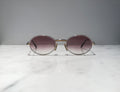 Cartier St Honore Sapphire Platinum Gold Sunglasses Glasses Eyeglasses Frame