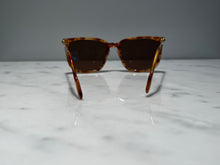 Load image into Gallery viewer, Cartier Jaspe Gold Square Vintage Glasses Sunglasses Frames Horn Woods
