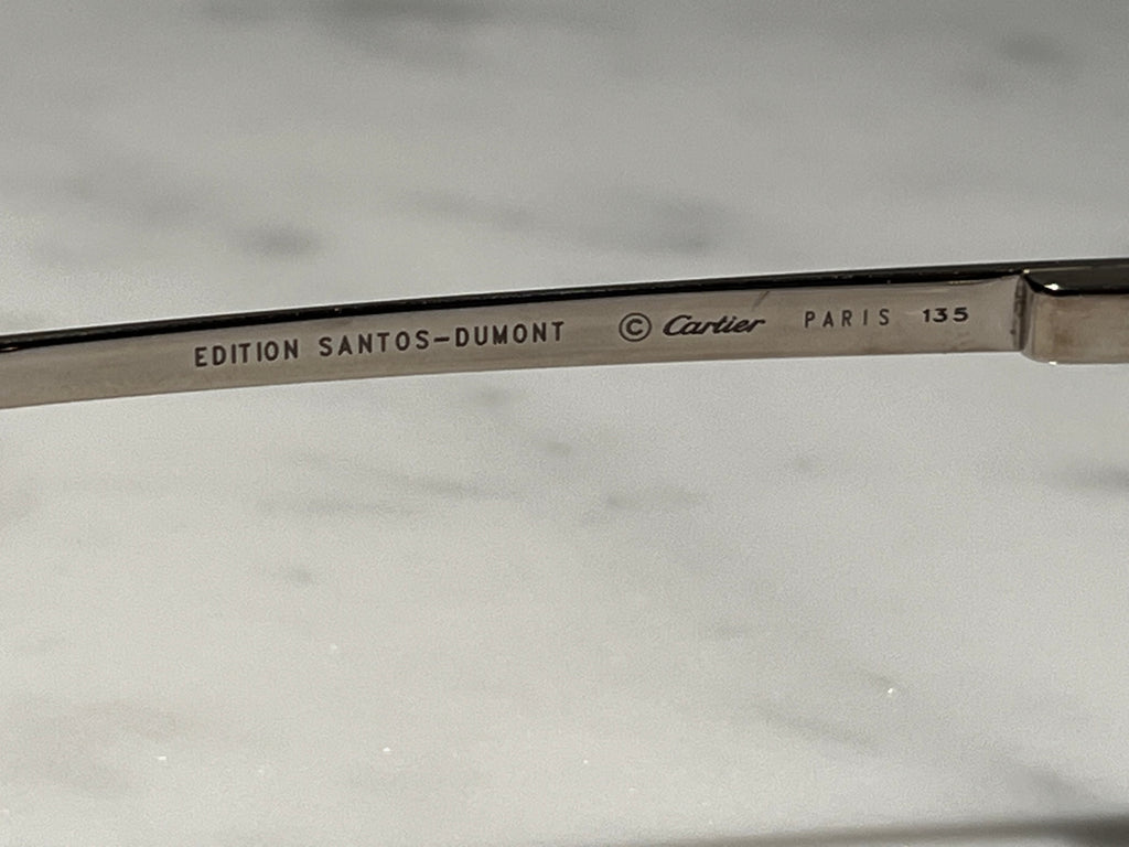 Cartier Santos Dumont Wire Platinum Sunglasses Glasses