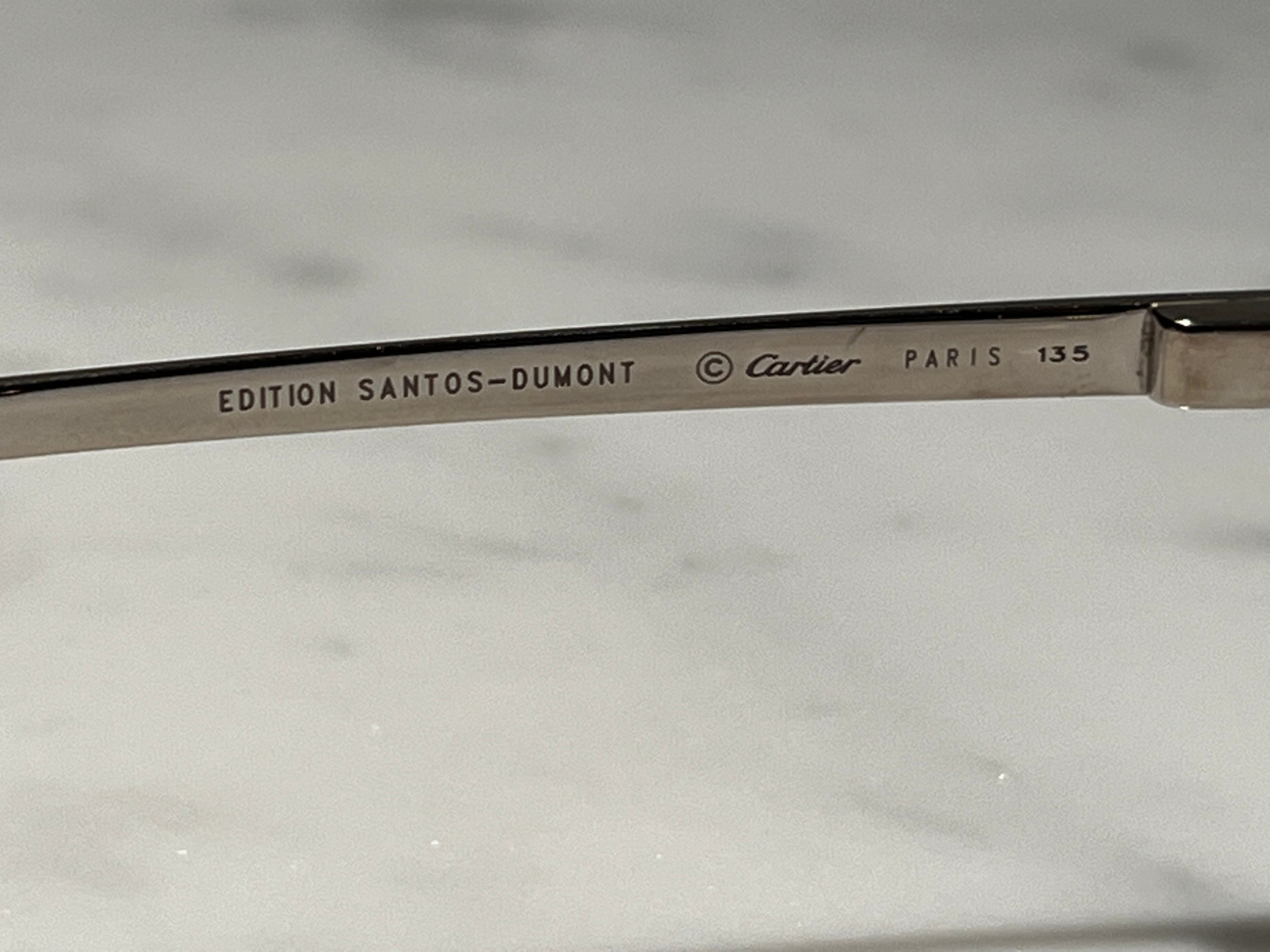 Cartier Santos Dumont Wire Platinum Sunglasses Glasses