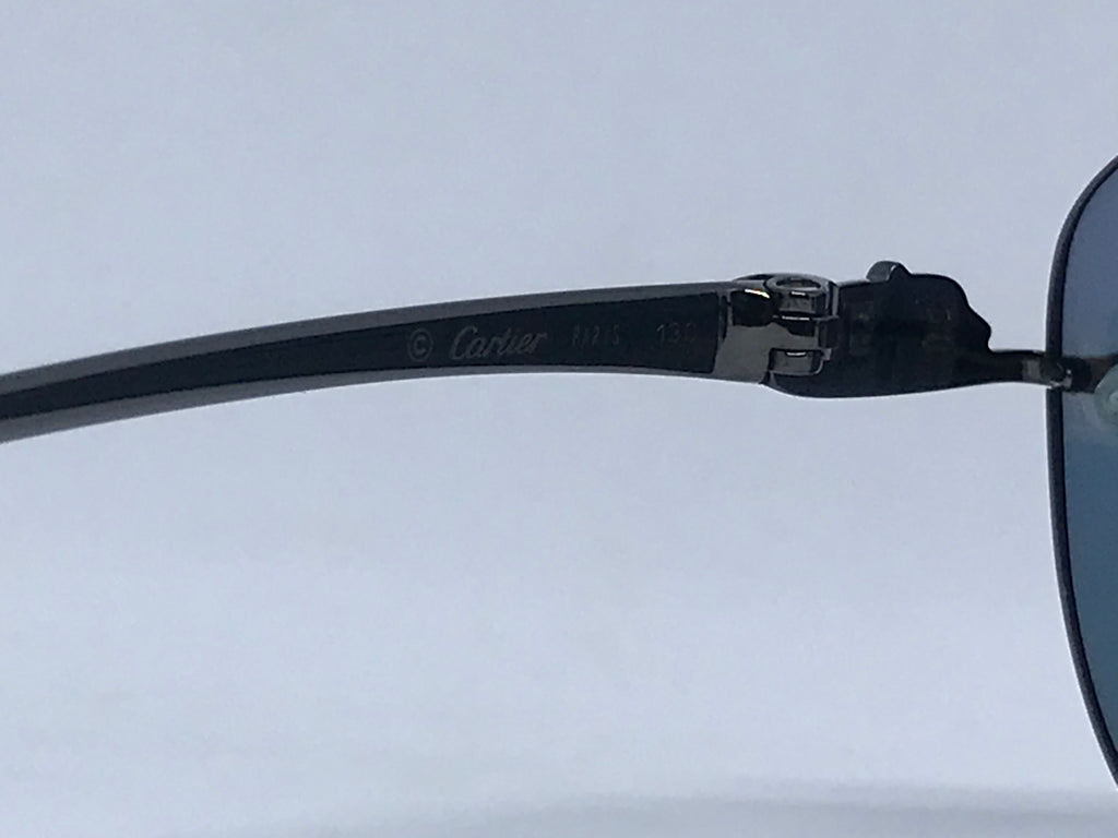 Cartier Black Titanium Panthere Sunglasses Glasses Frame - Braglia