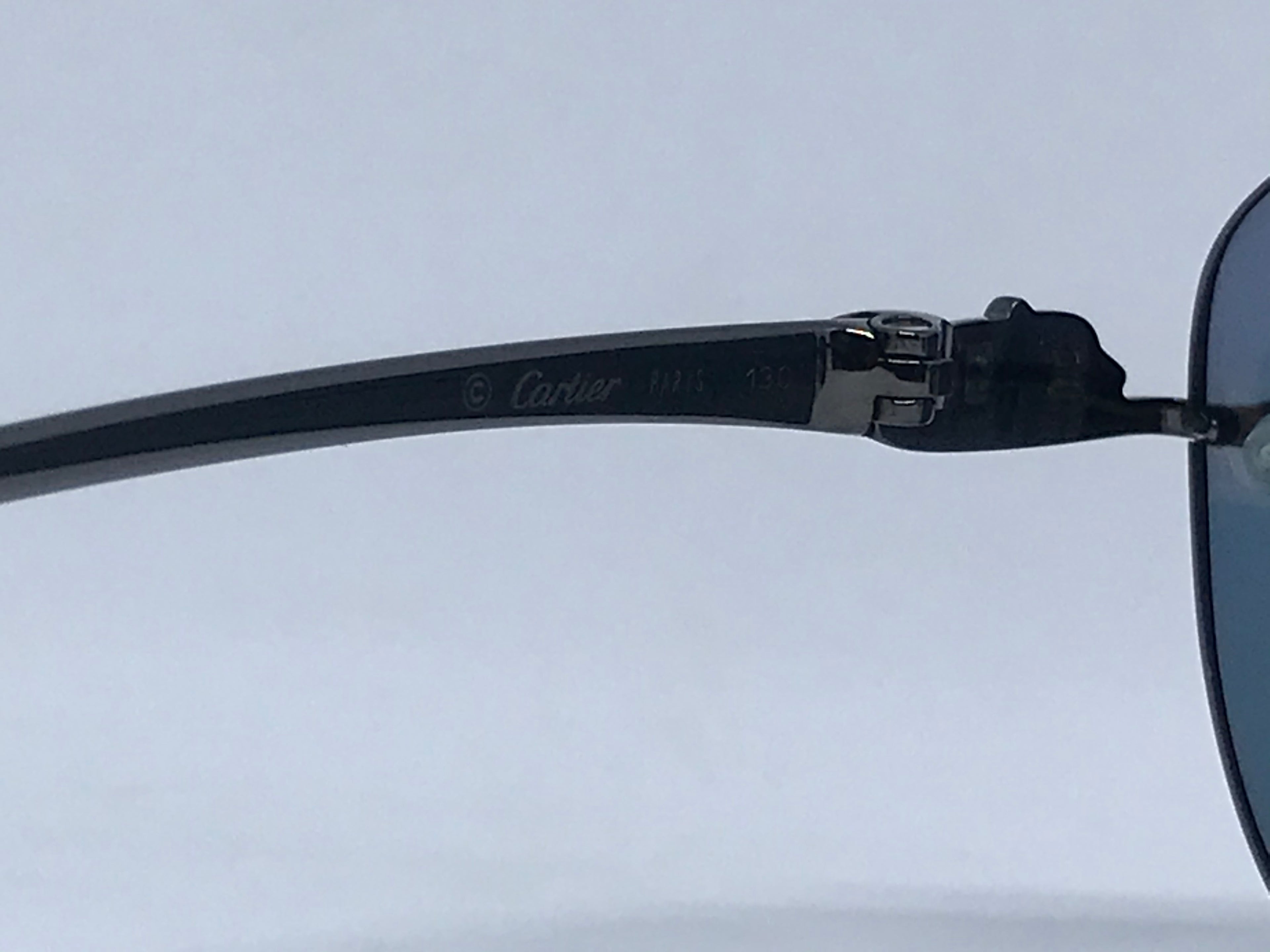 Cartier Black Titanium Panthere Sunglasses Glasses Frame - Braglia