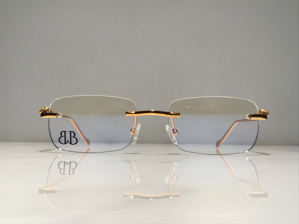 18k Yellow Gold Giaguaro Eyeglasses Glasses Frames