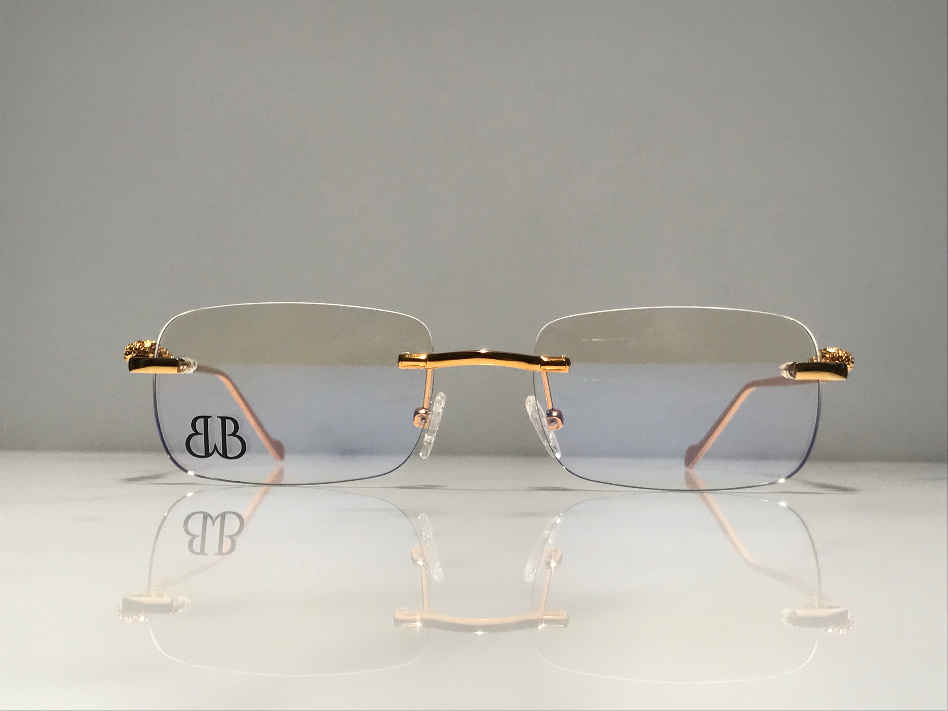 18k Yellow Gold Giaguaro Eyeglasses Glasses Frames