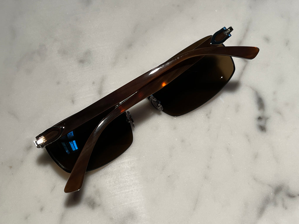 Cartier Brown Buffalo Horn & Platinum Sunglasses