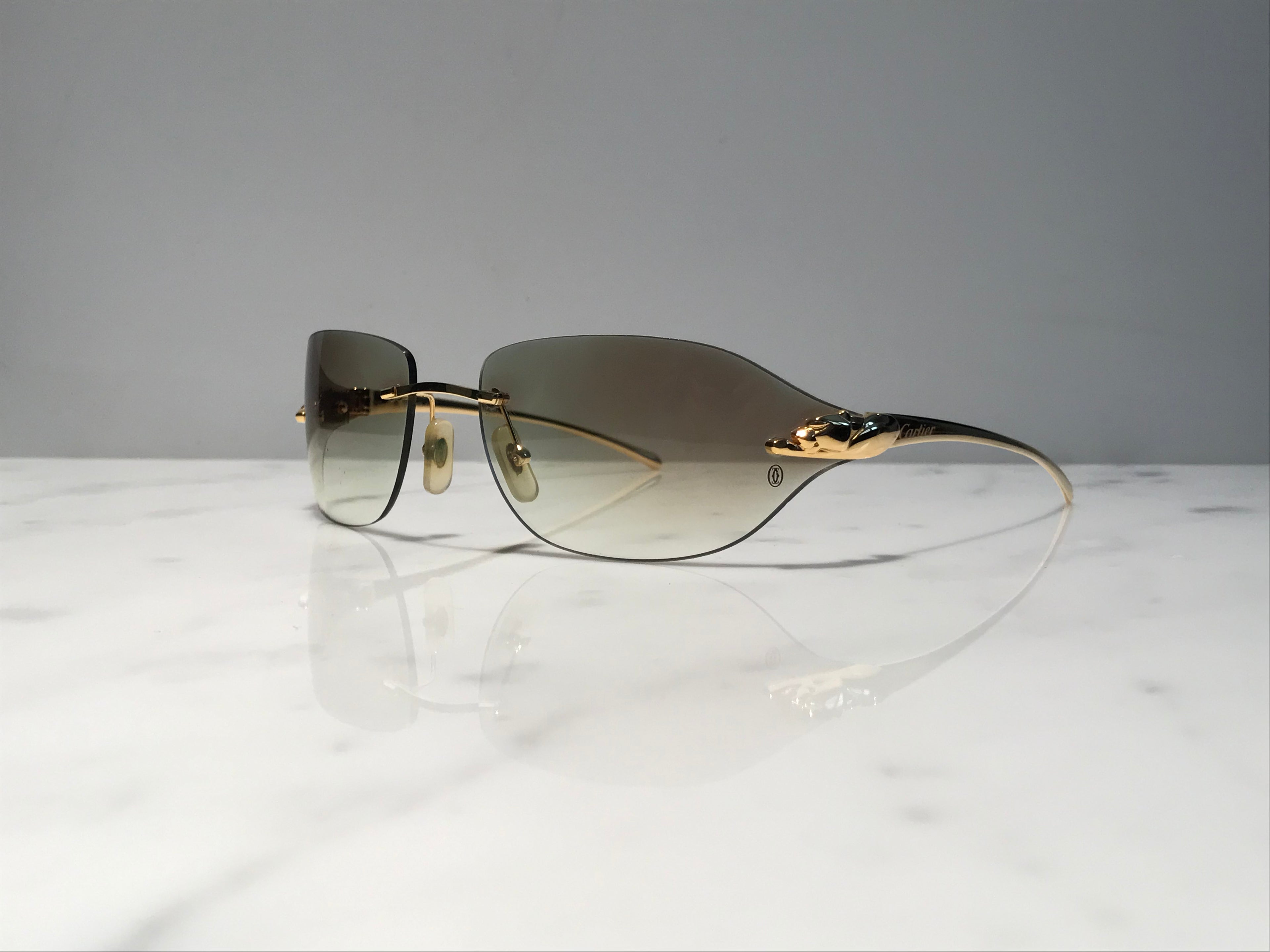 Cartier Rimless Gold Panthere Glasses Sunglasses Eyeglasses