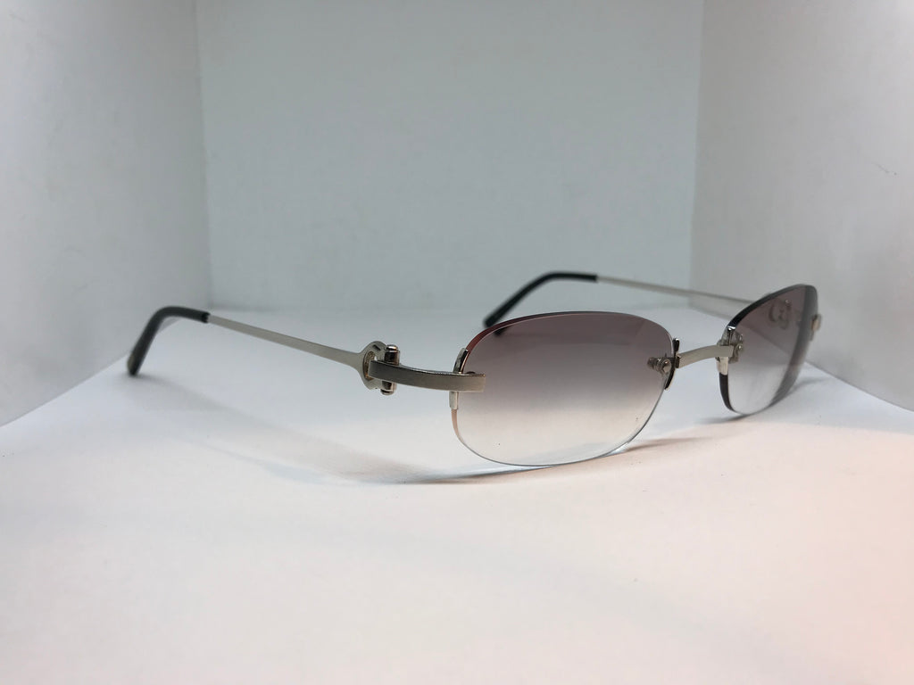Cartier C’Decor Platinum Brushed Sunglasses Glasses - Braglia