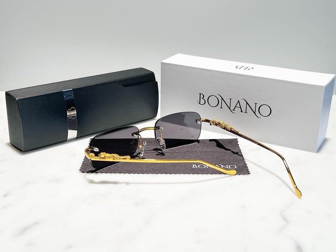 Bonano Giaguaro Gold Sunglasses Frame
