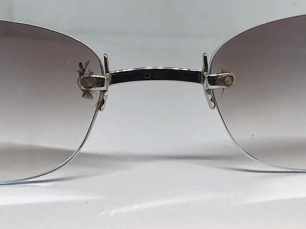 Cartier C’Decor Platinum Brushed Sunglasses Glasses - Braglia