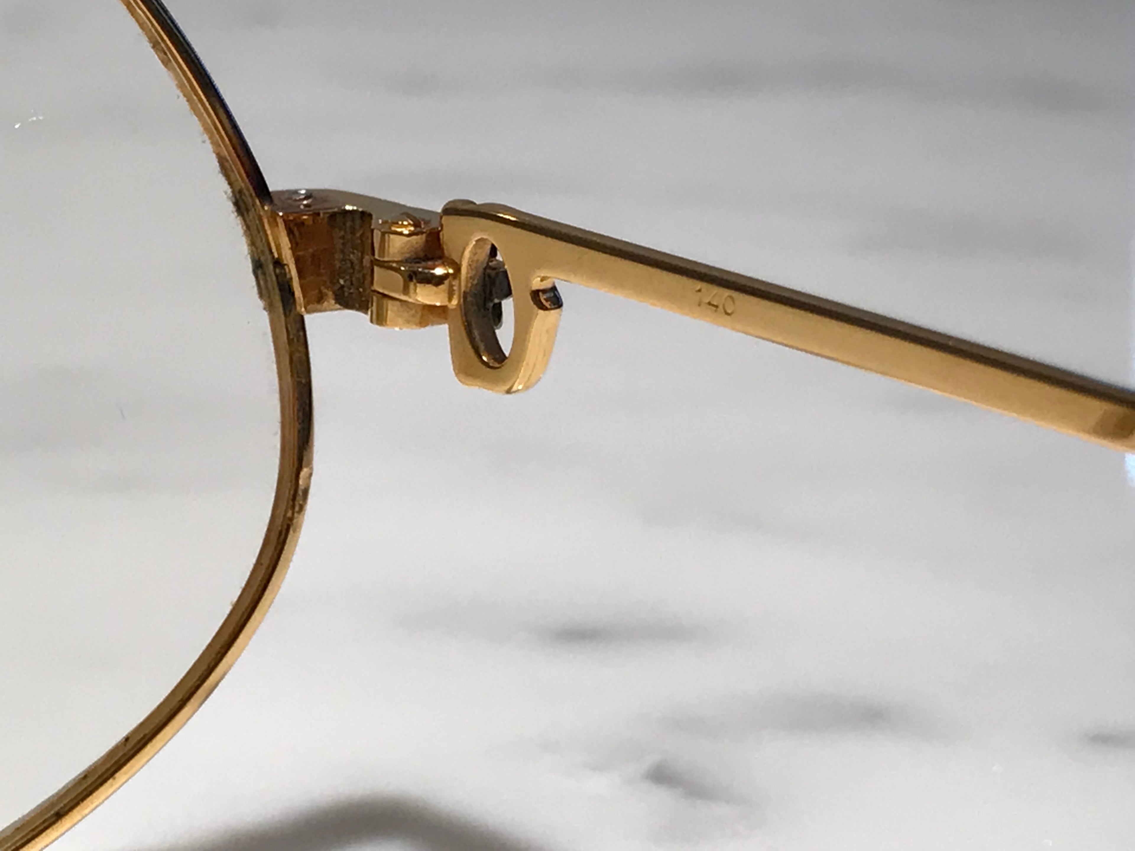 Cartier Panthere Vendome Decor Gold Vintage Sunglasses Glasses Eyeglasses Frame