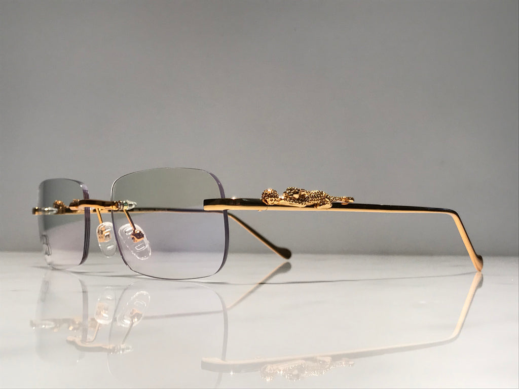 18k Yellow Gold Giaguaro Eyeglasses Glasses Frames