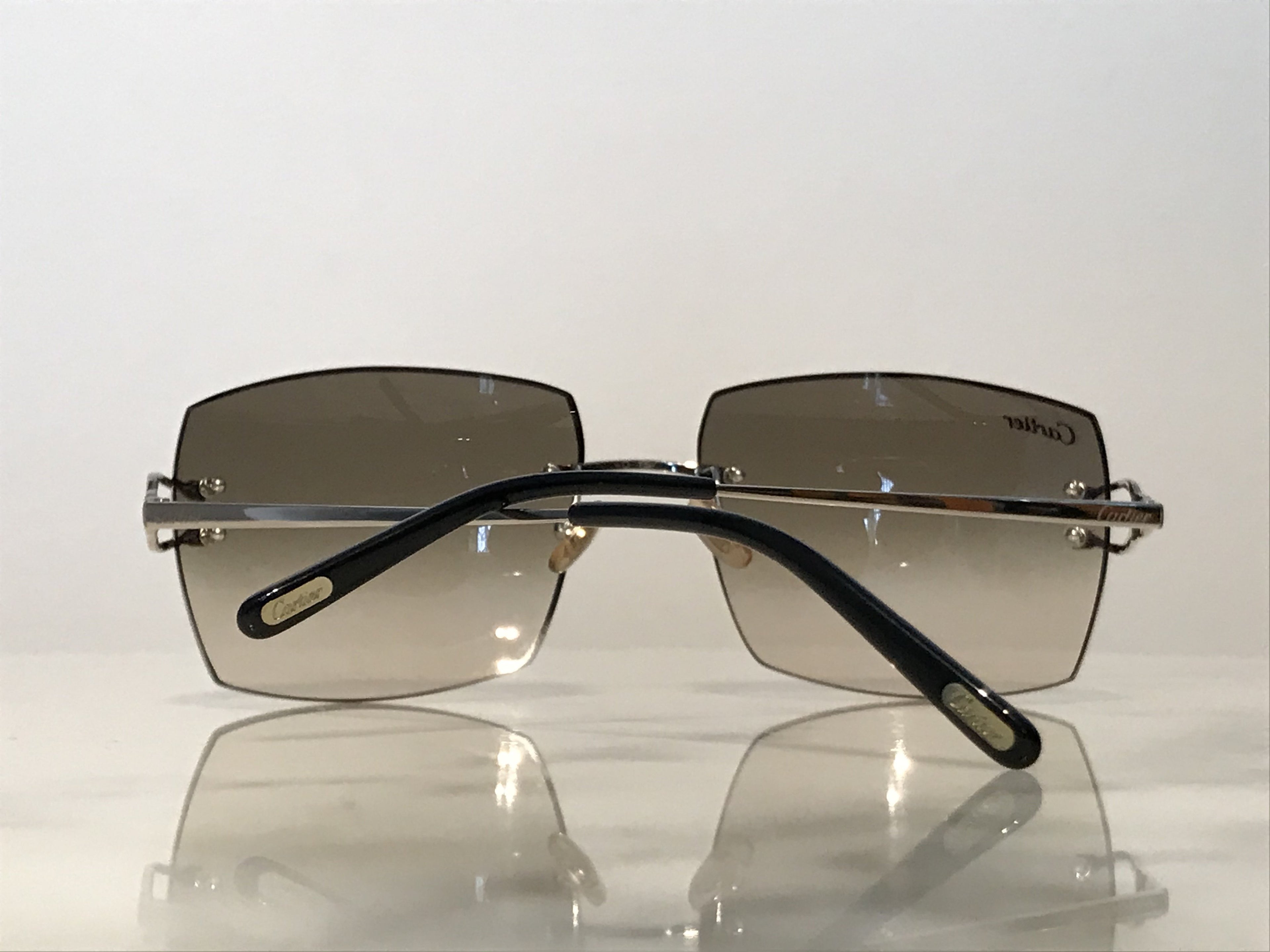 Cartier La Dona 18k Solid White Gold Sunglasses Glasses Frames - Braglia