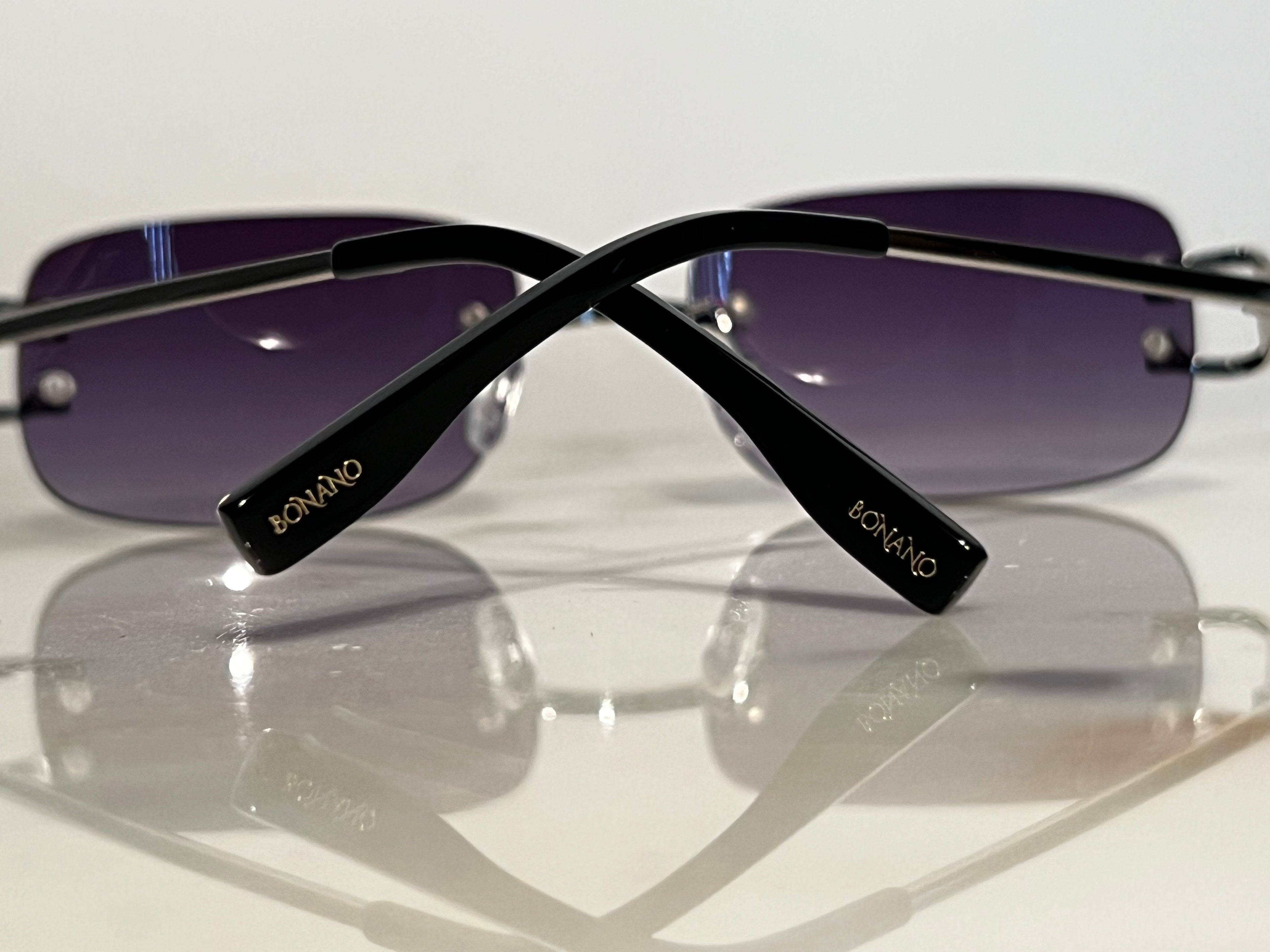 Bonano Venician White Gold Rimless Sunglasses Frame