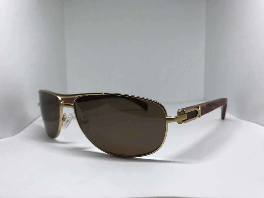 Porta Romana 1861 100pb Gold Wood Sunglasses - Braglia