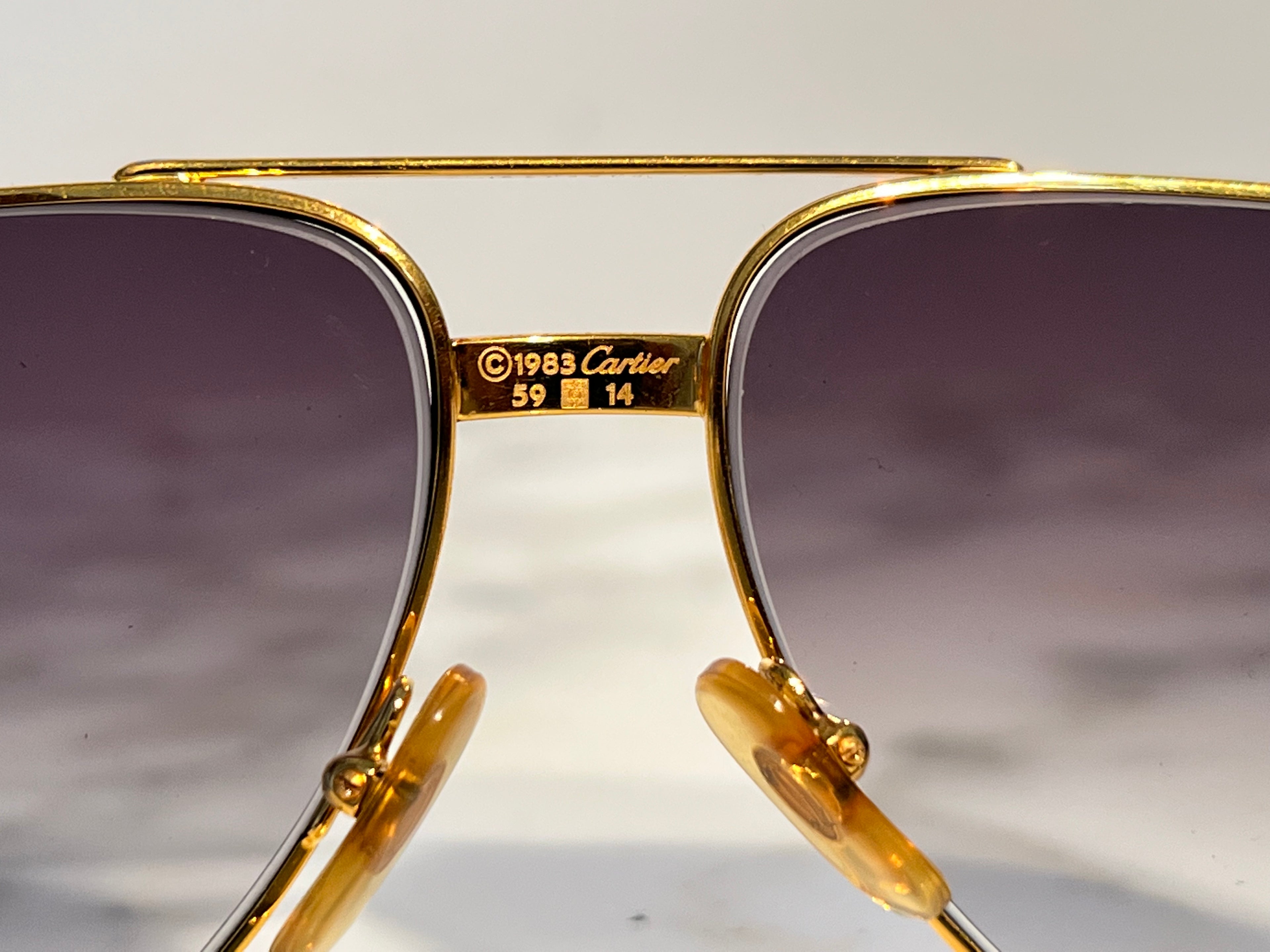 Cartier Gold Santos Frames Sunglasses Glasses
