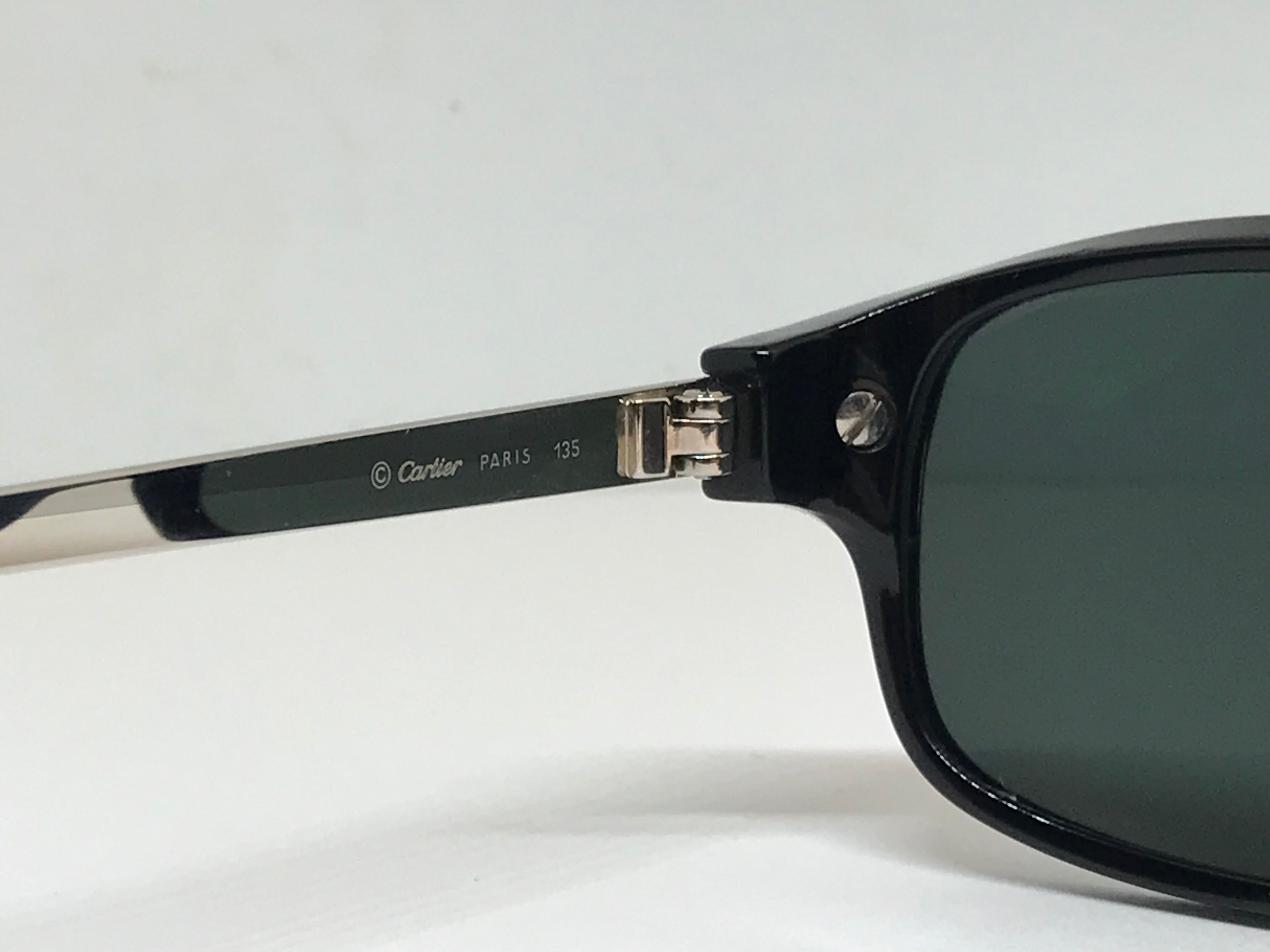 Cartier Vintage Santos Platinum Sunglasses Glasses Eyeglasses Frame C’decor - Braglia
