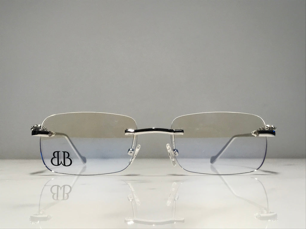 18k White Gold Giaguaro Eyeglasses Frames