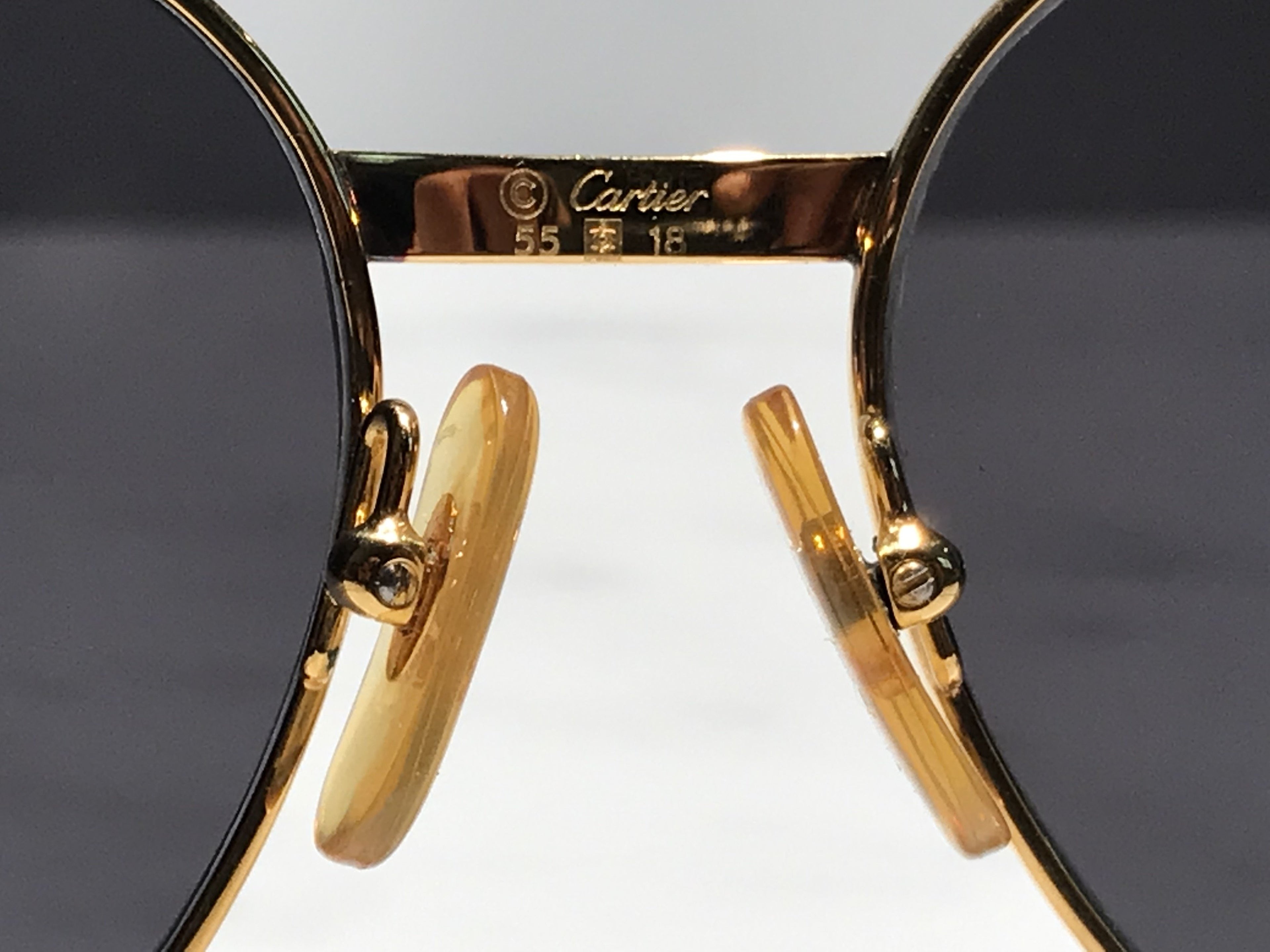 Cartier Bagatelle Gold Wood Sunglasses
