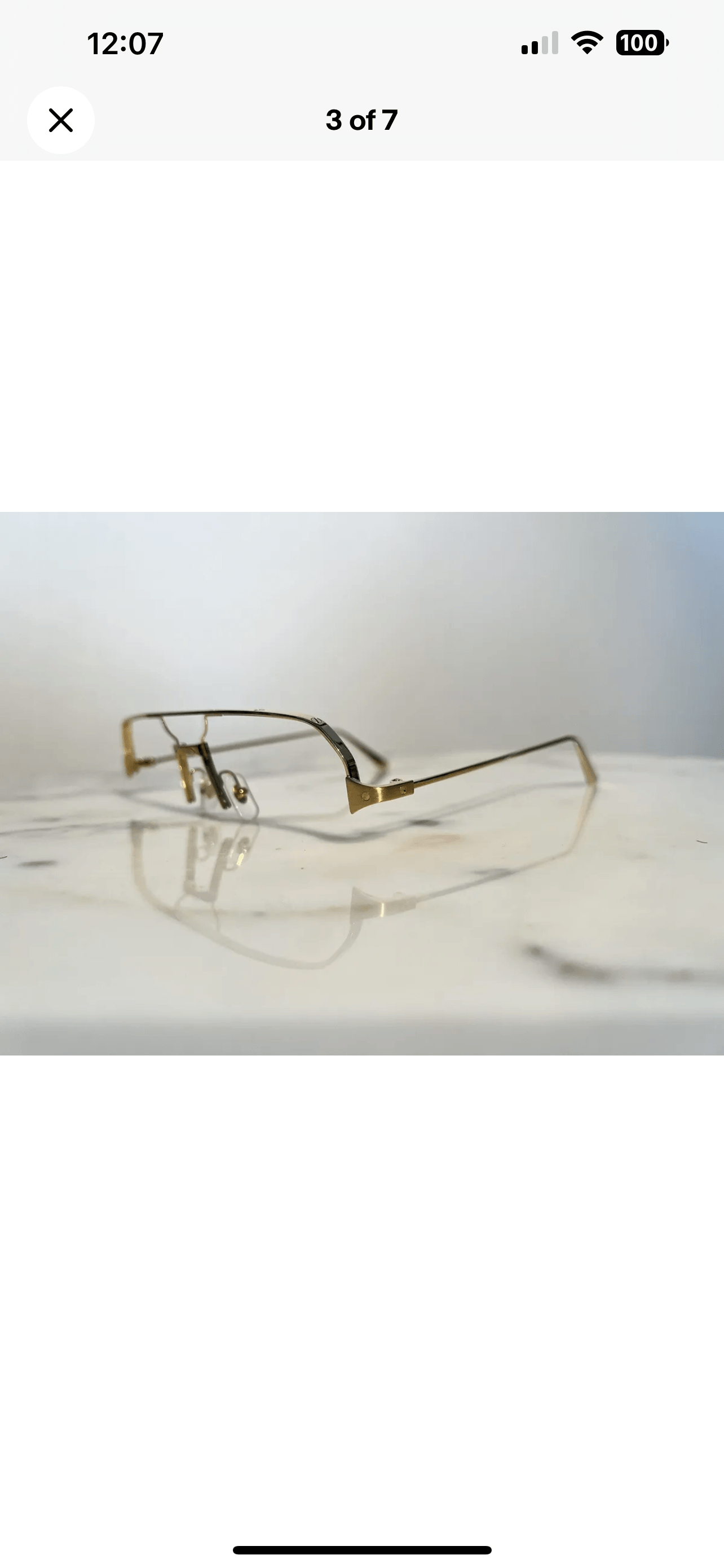 Cartier Gold Santos Frames Sunglasses Glasses Horn Wire Vintage Wood Half Rim