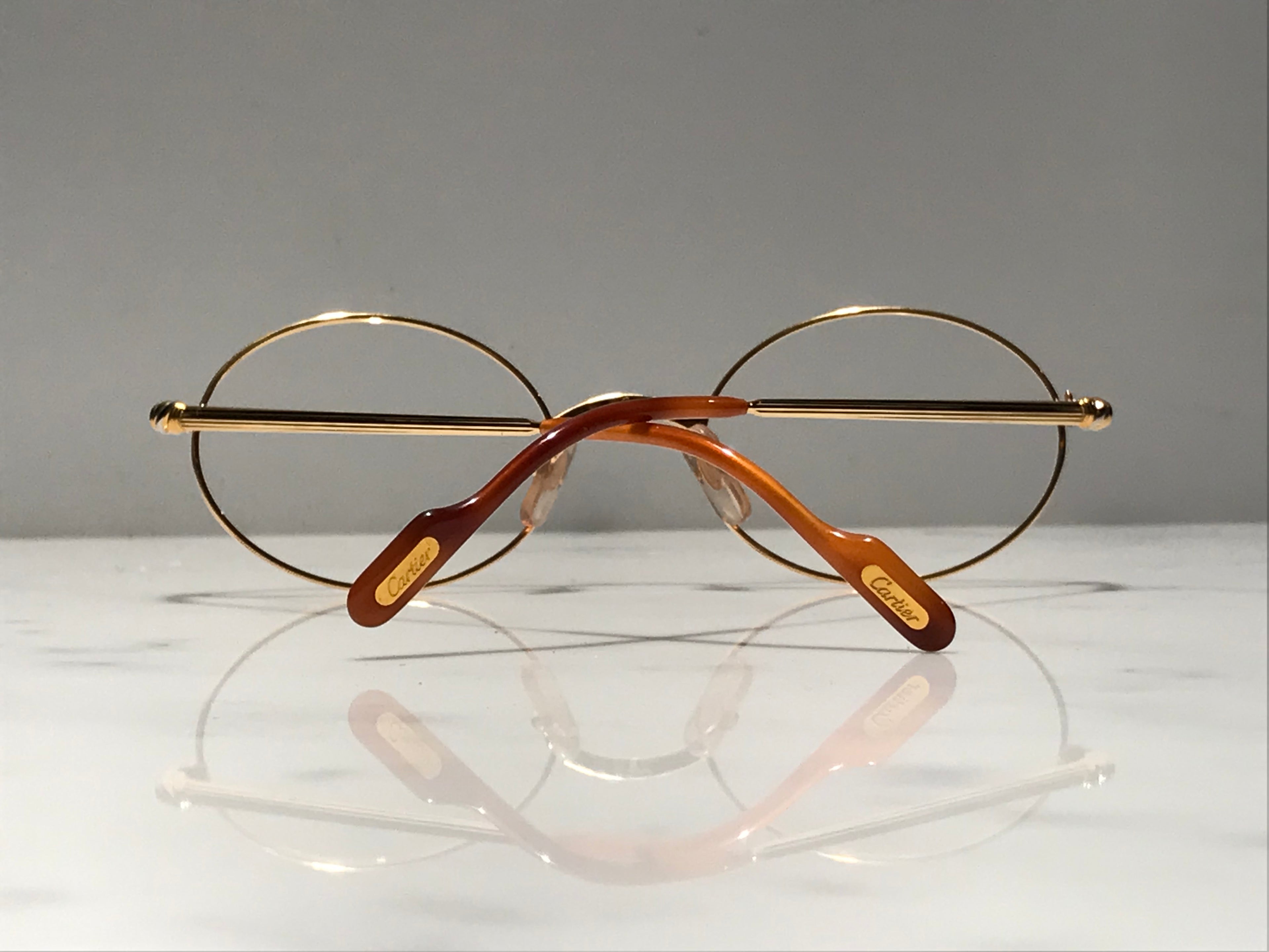 Cartier Sorbonne 22k Gold Glasses Sunglasses