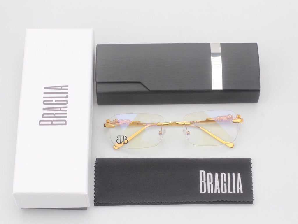 18k Yellow Gold Giaguaro Eyeglasses Glasses Frames
