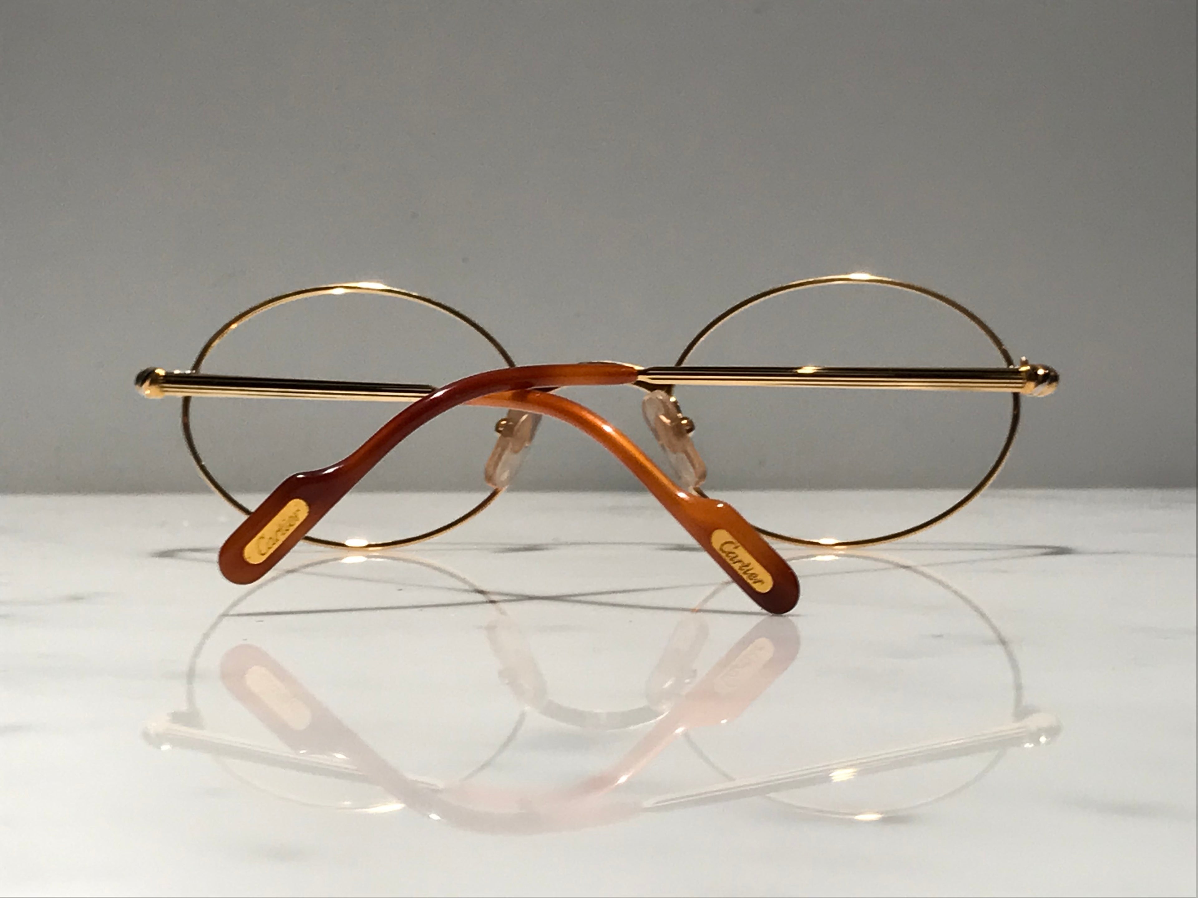 Cartier Sorbonne 22k Gold Glasses Sunglasses