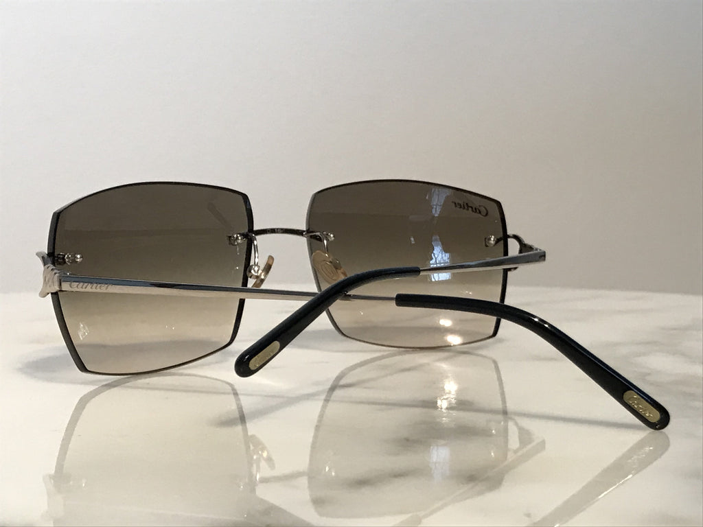 Cartier La Dona 18k Solid White Gold Sunglasses Glasses Frames - Braglia