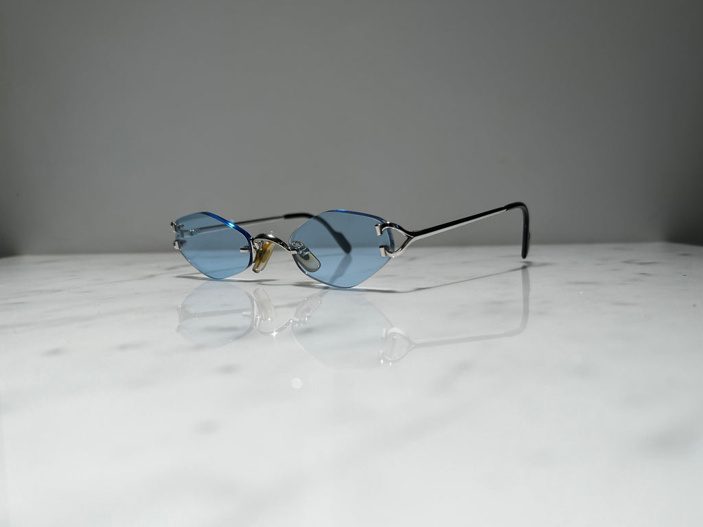 Cartier C’Decor Scala Wire Platinum Sunglasses Glasses Horn Wood Buffs
