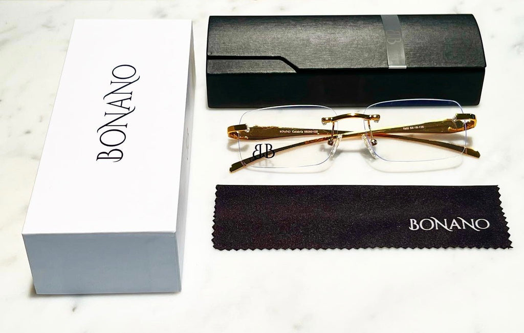 Bonano Calabria Gold Eyeglasses Frame