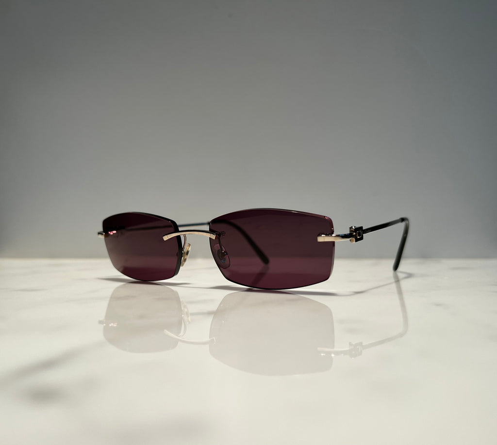 Cartier Rimless Solid 18k Gold Precious  Glasses Sunglasses Eyeglasses Buffs
