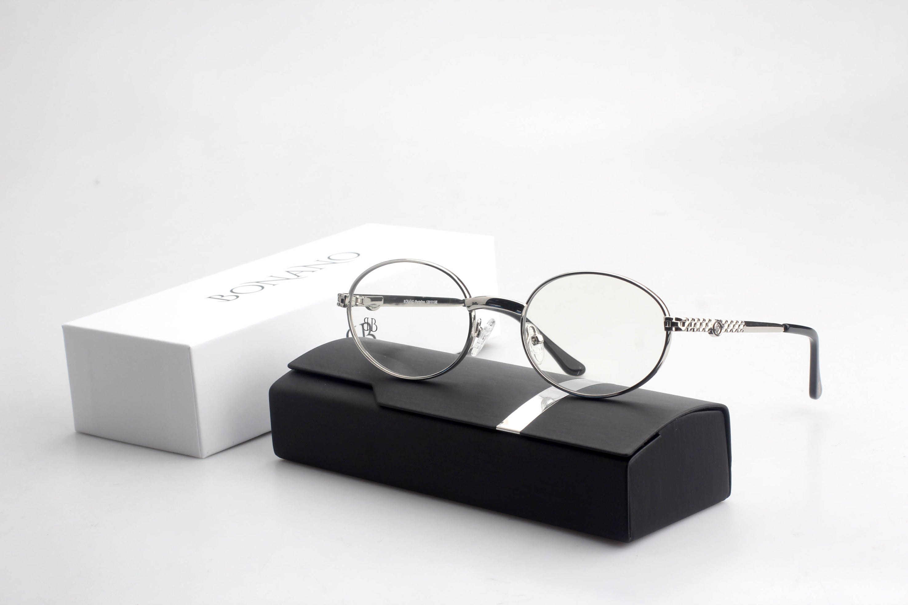 Bonano Portofino White Gold Eyeglasses Frame