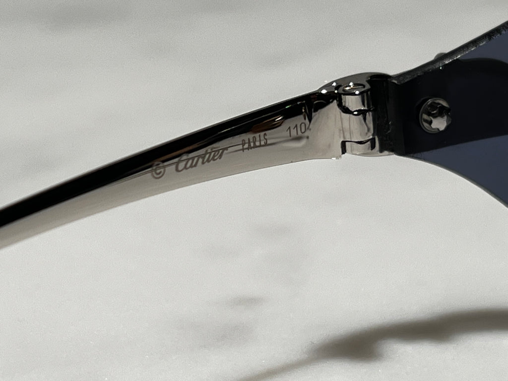Cartier Panthere C Decor Platinum Sunglasses Glasses Eyeglasses Frame Wood Buffs