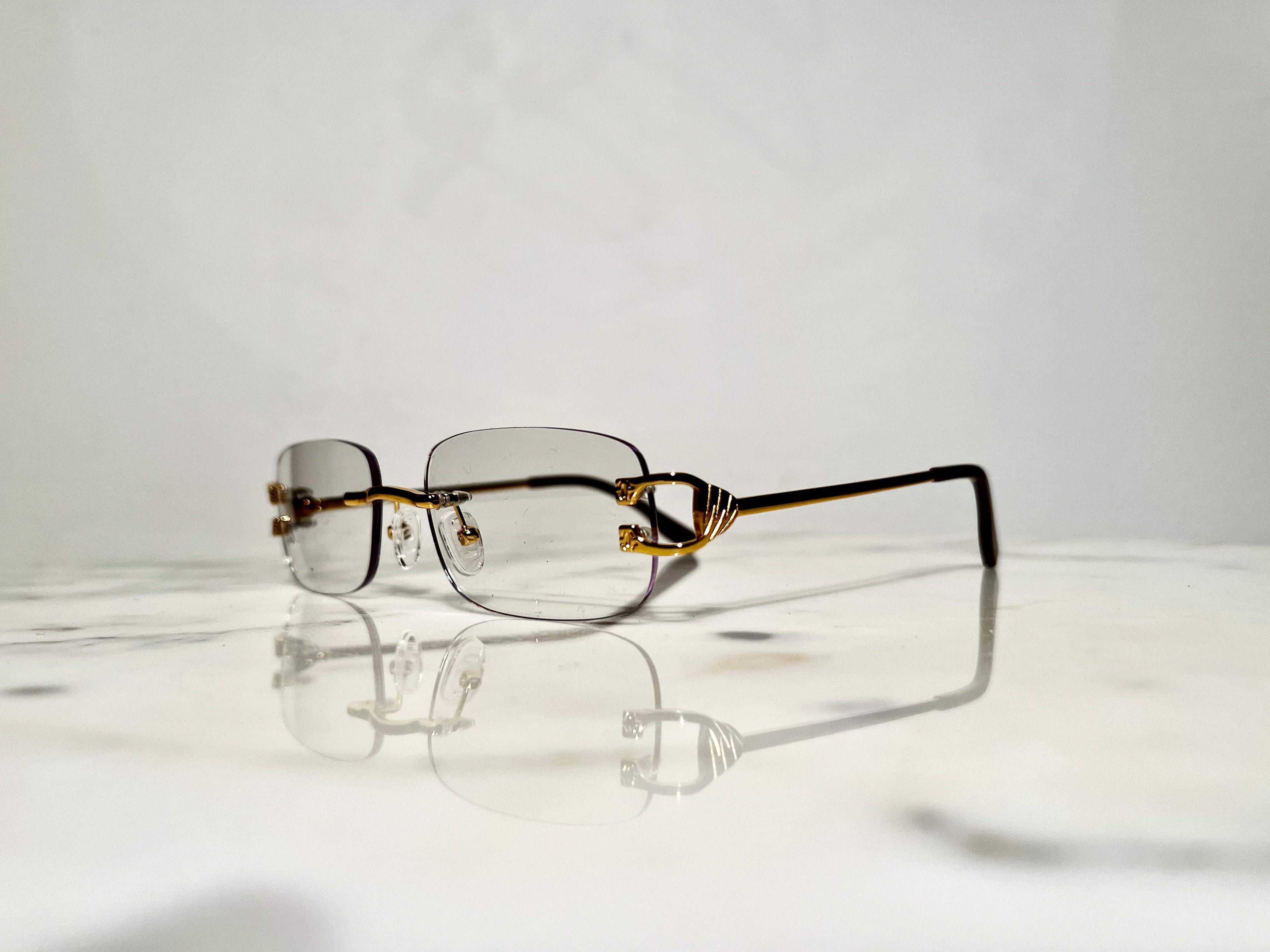Bonano Venician Gold Rimless Eyeglasses Frame