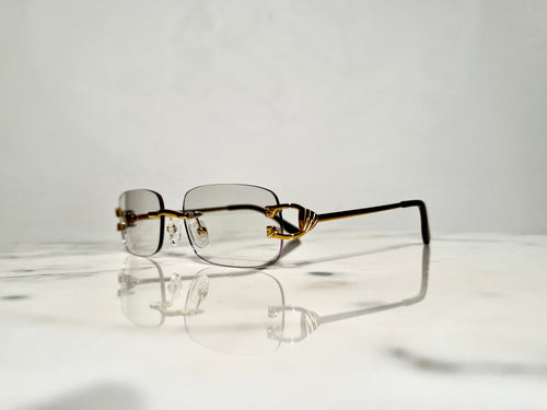 Bonano Venician Gold Rimless Eyeglasses Frame
