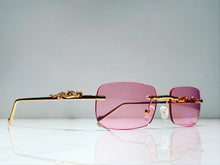 Load image into Gallery viewer, 18k Yellow Gold Giaguaro Rosé Purple Lenses
