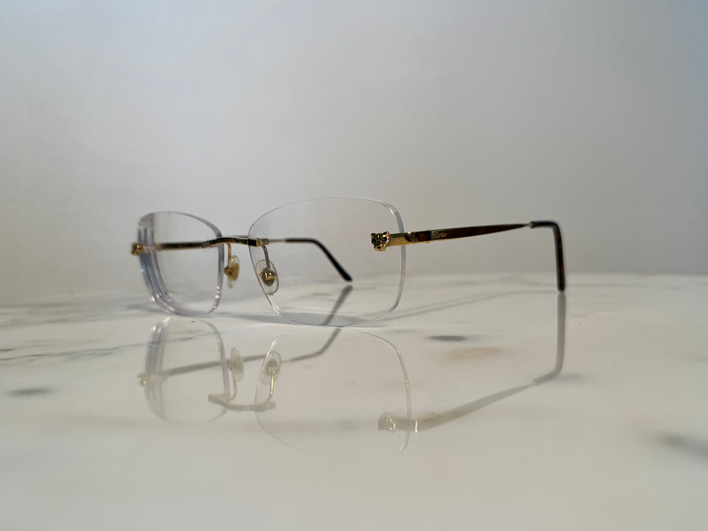 Cartier Panthere Rimless Frames Sunglasses Glasses