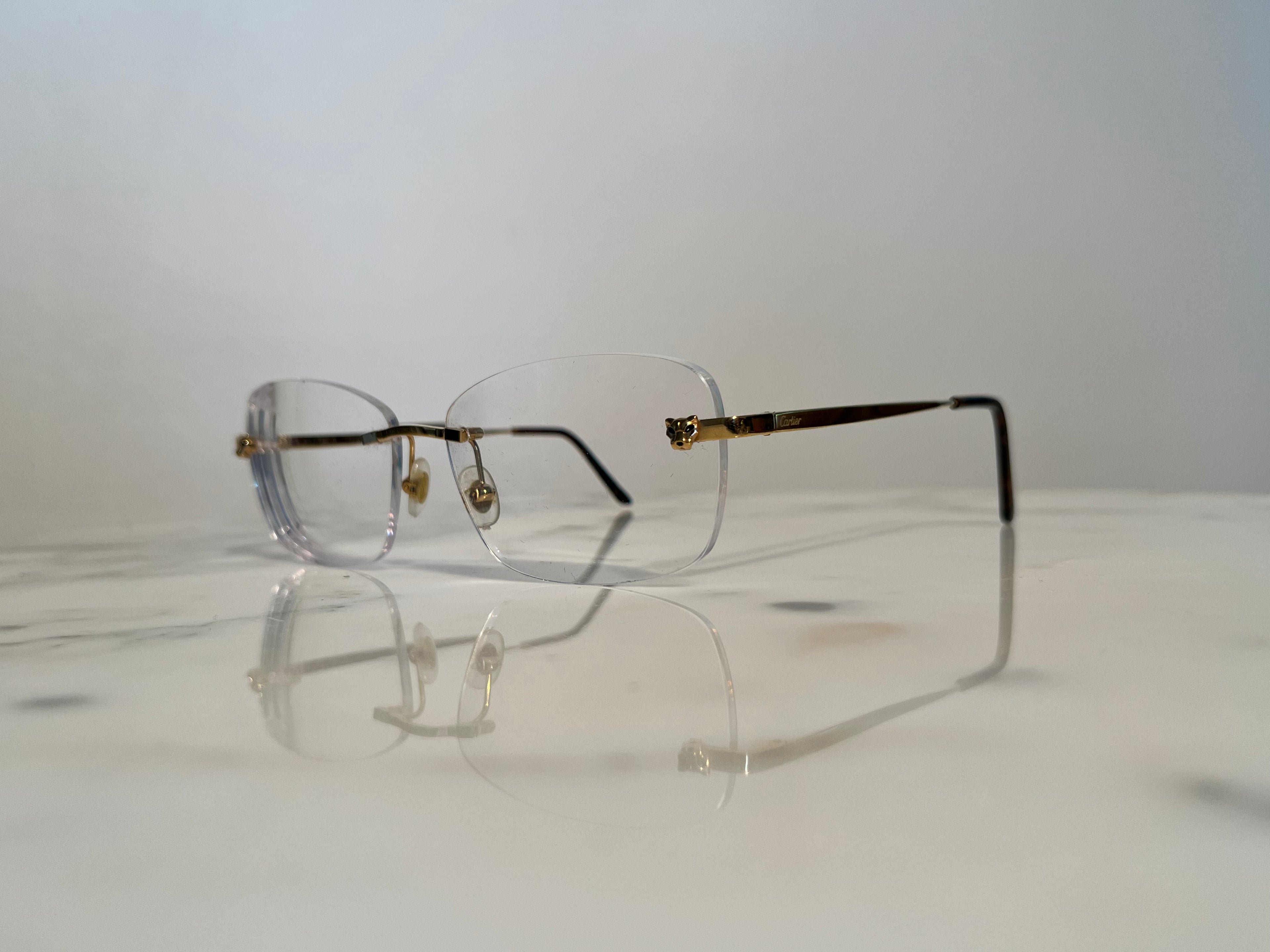 Cartier Panthere Rimless Frames Sunglasses Glasses